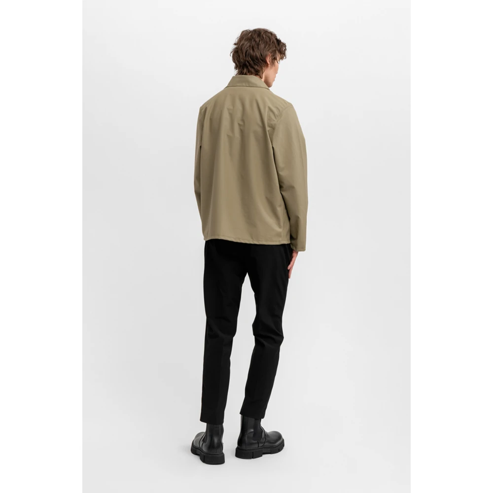 Stutterheim Lichtgewicht Waterdicht Overshirt Green Heren