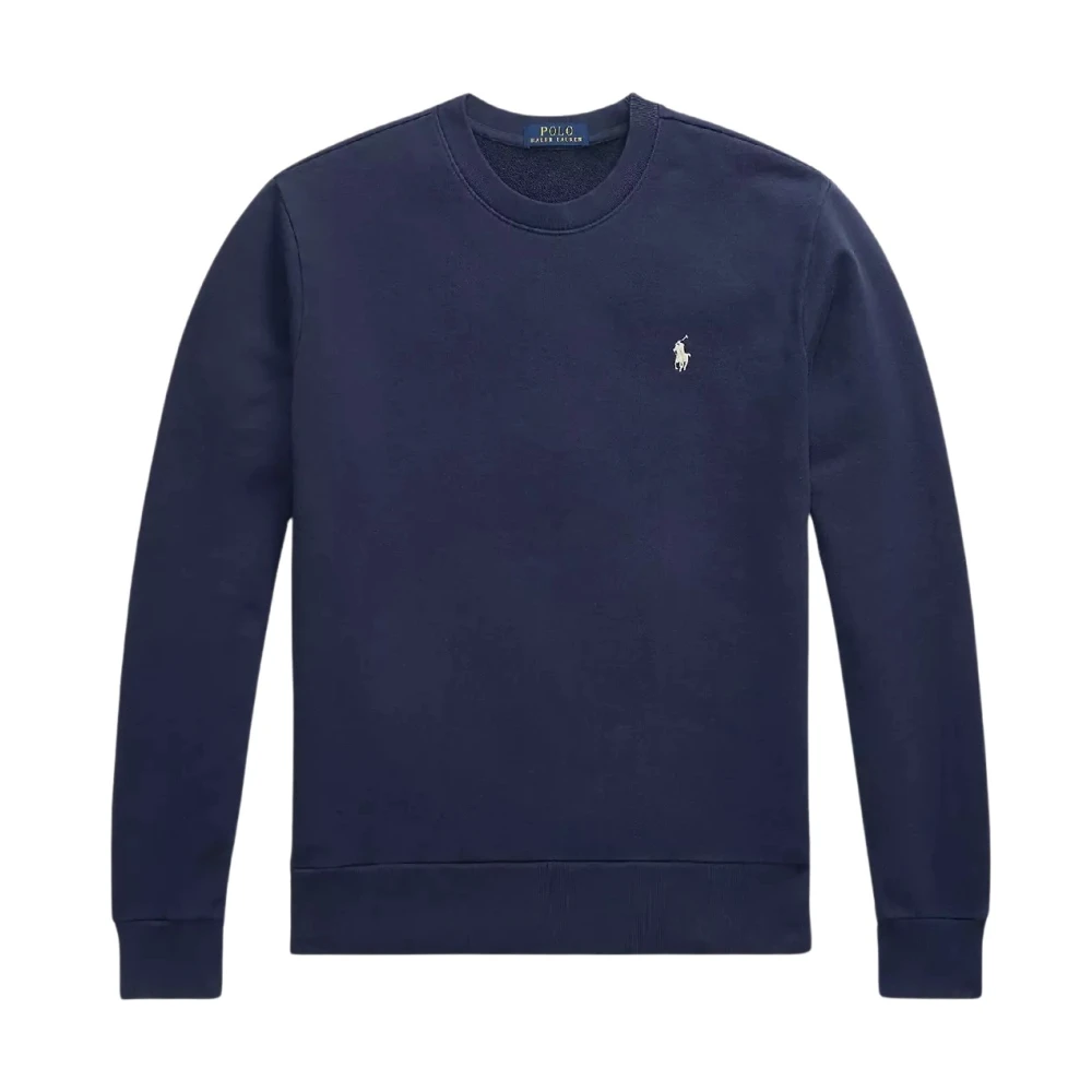 Ralph Lauren Men's Blue Sweatshirts,, Navy Sweatshirt With Embroidered Logo 2XL