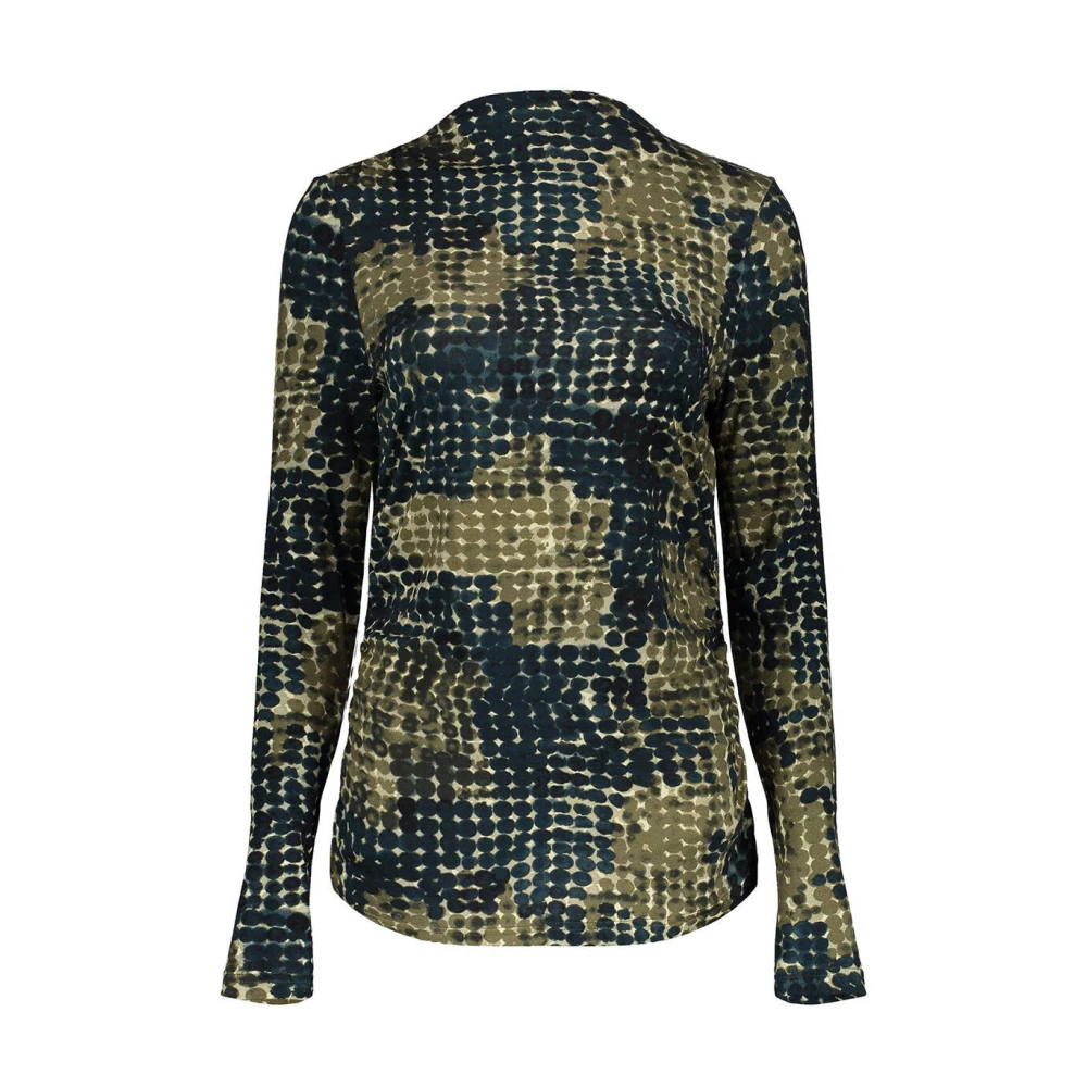 Geisha Lange Mouw Top Green Dames