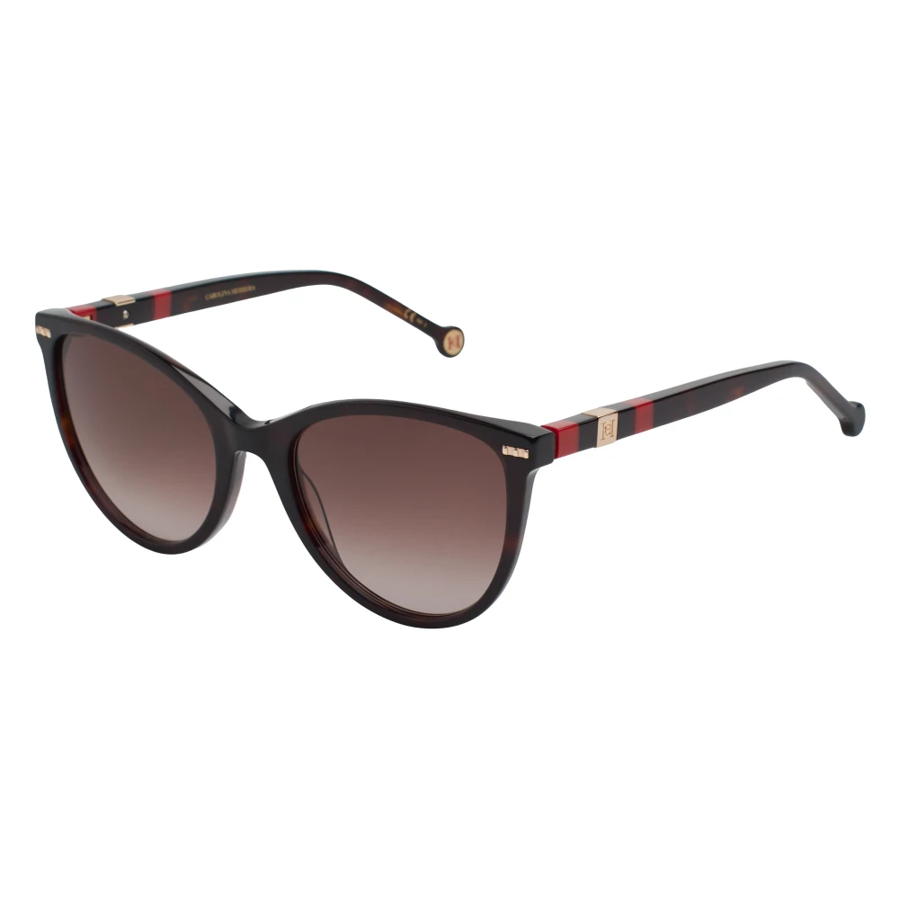 Carolina Herrera Vrouw Bruin Accessoires Dames, One Size, Leer, Klassieke Cat-Eye Zonnebril Met Uv-Bescherming