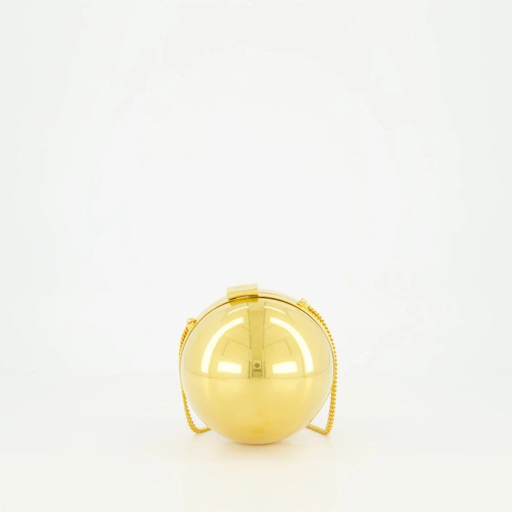Valentino Garavani Gouden VLogo Kristal Clutch Lente-Zomer 2025 Yellow Dames