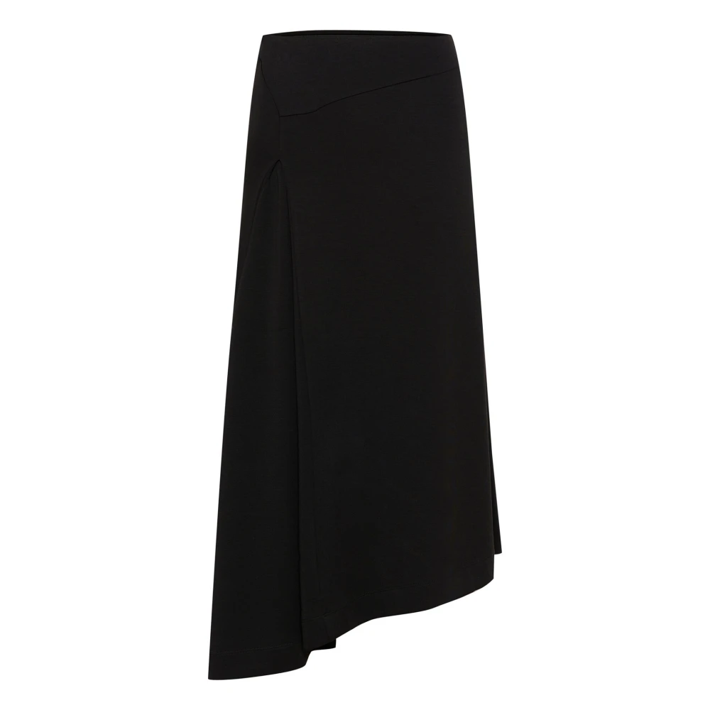 InWear Asymmetrisk Svart Kjol Black, Dam