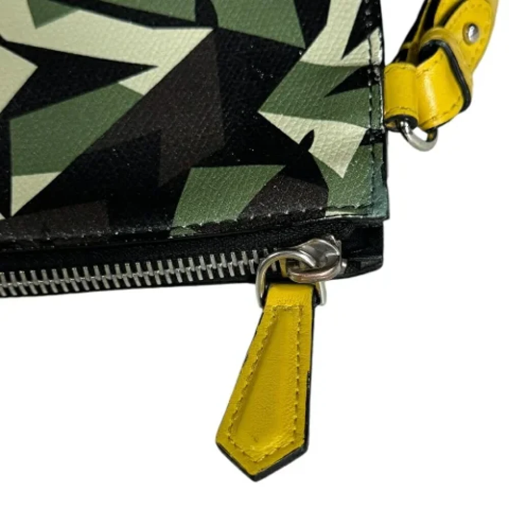 Fendi Vintage Pre-owned Leather clutches Green Heren