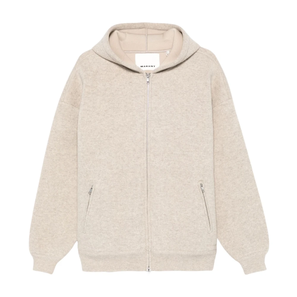 Isabel marant Grijze wollen blend jas met capuchon Gray Heren