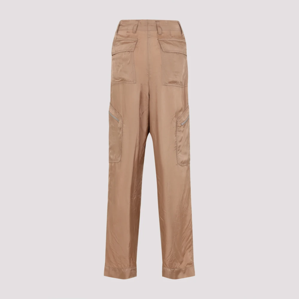 Dries Van Noten Gestreepte Casual Broek Brown Dames