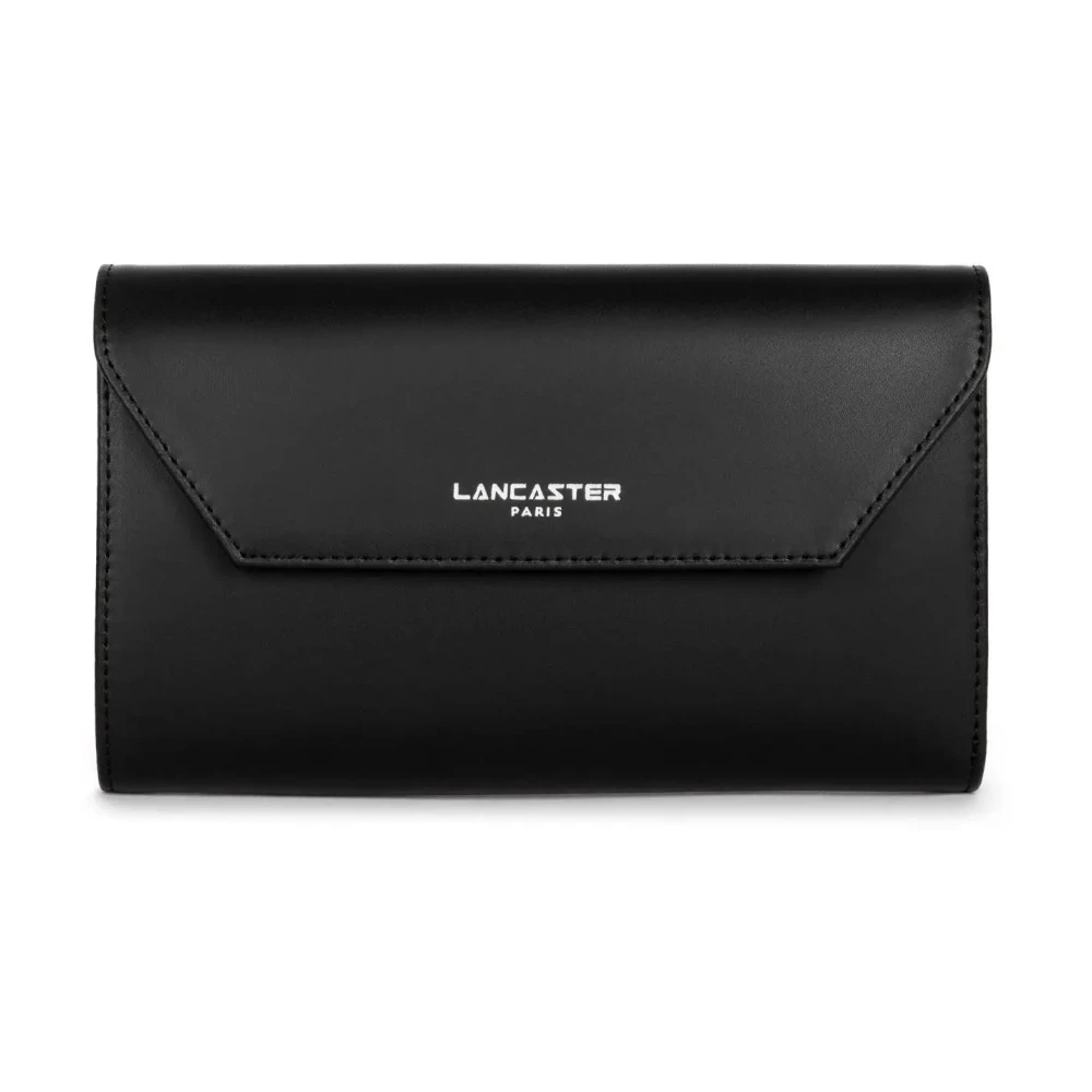 Lancaster Donna Nero Portafoglio Compatto Con Scomparti Per Carte