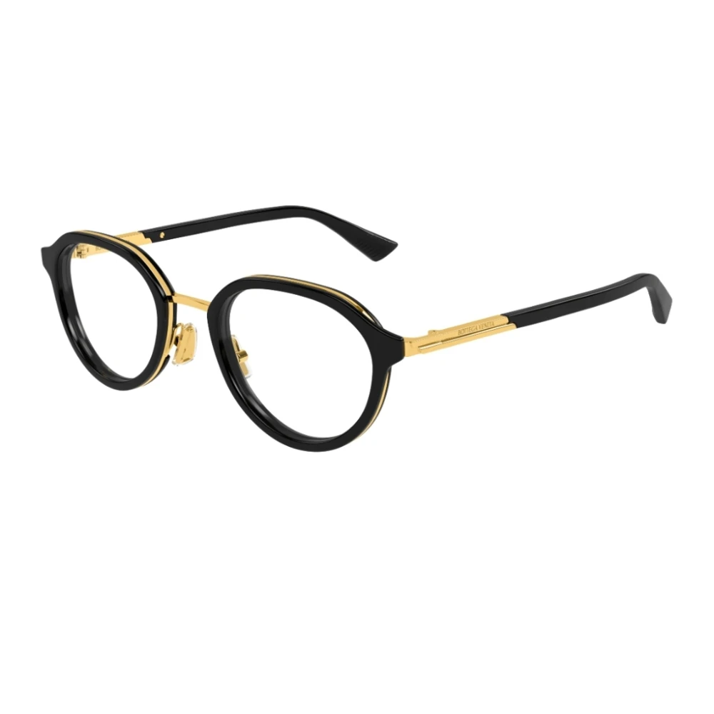 Bottega Veneta Sferische Metalen Frame Bril Black Unisex
