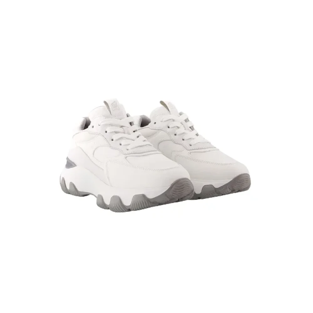 Hogan Zwarte stoffen sneakers met 5 cm hak White Dames