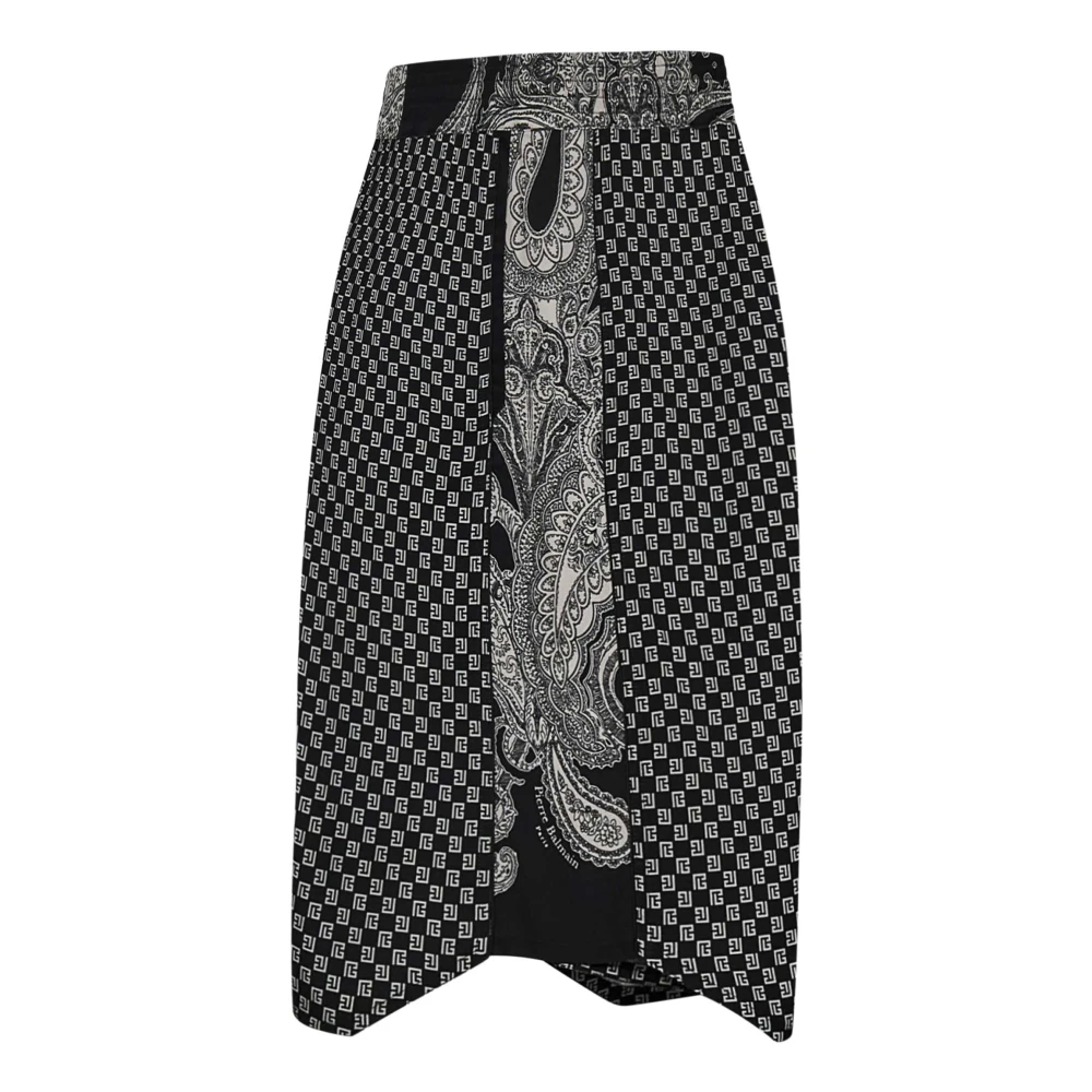 Balmain Zwarte Boxy Fit Shorts met Paisley Print Black Heren