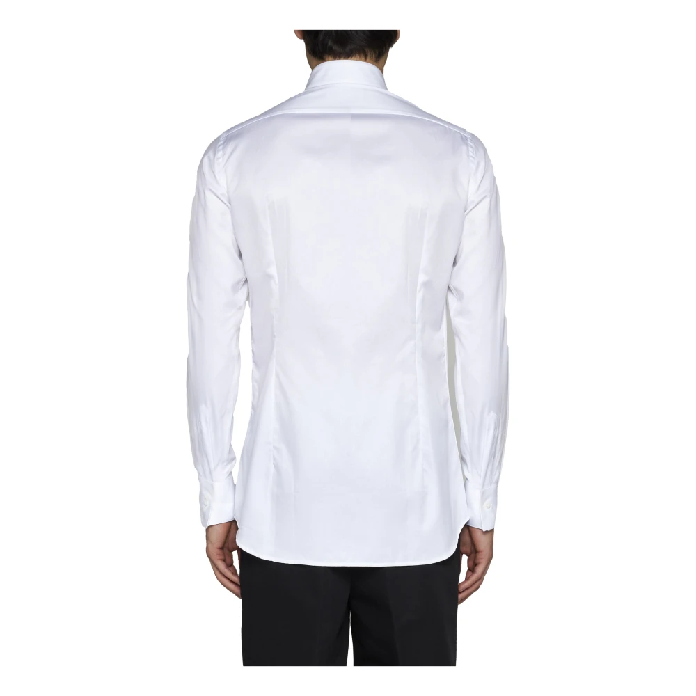 D4.0 Slim-Fit Wit Katoenen Overhemd White Heren