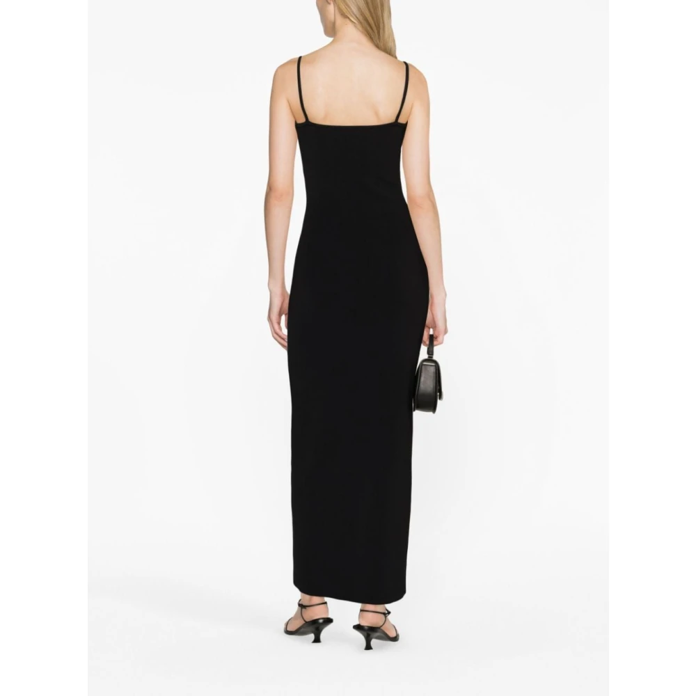 Christopher Esber Zwarte Wire Column Midi Jurk Black Dames