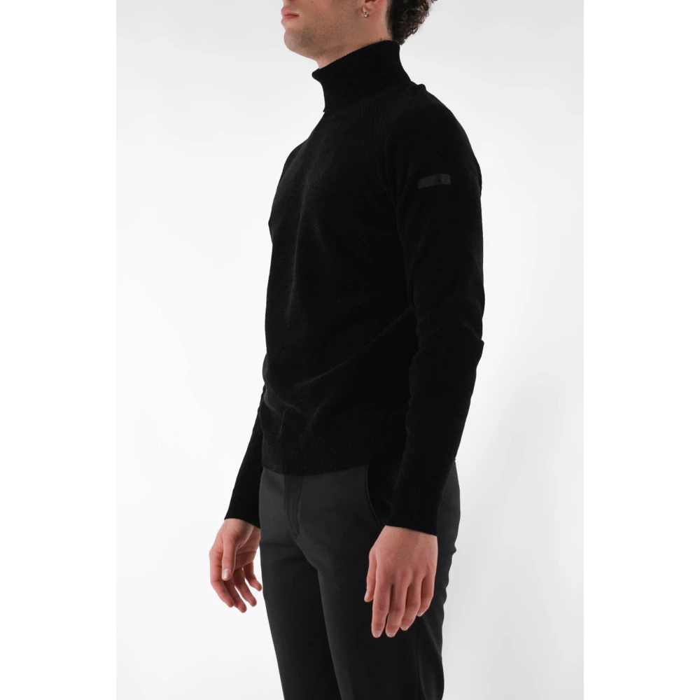 RRD Fluweel hoge hals trui Black Heren