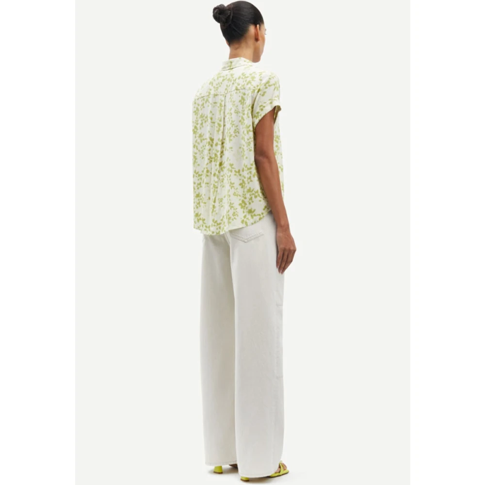 Samsøe Groene Majan Korte Mouw Blouse Multicolor Dames
