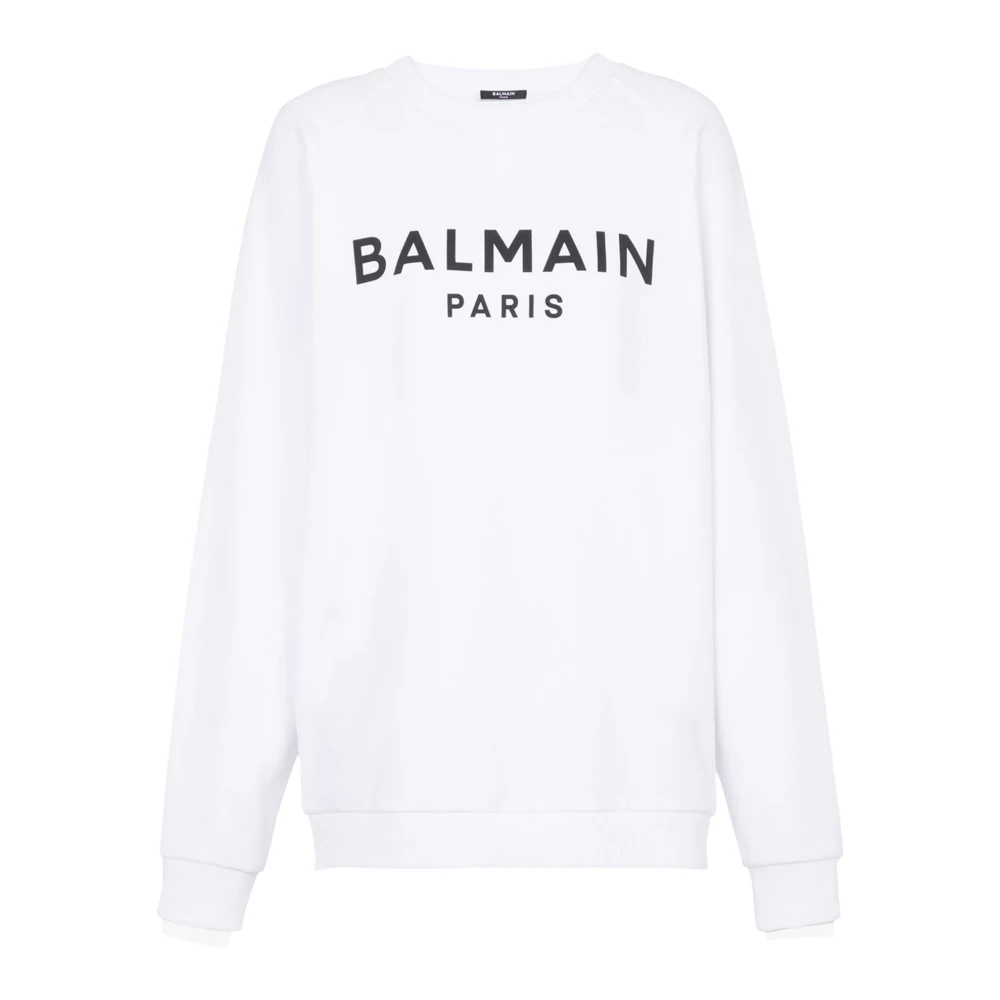 Balmain Paris Sweatshirt met Print White Heren