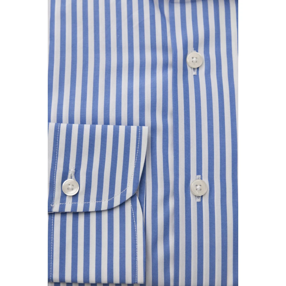 Bagutta Casual Frans Kraag Overhemd Blue Heren