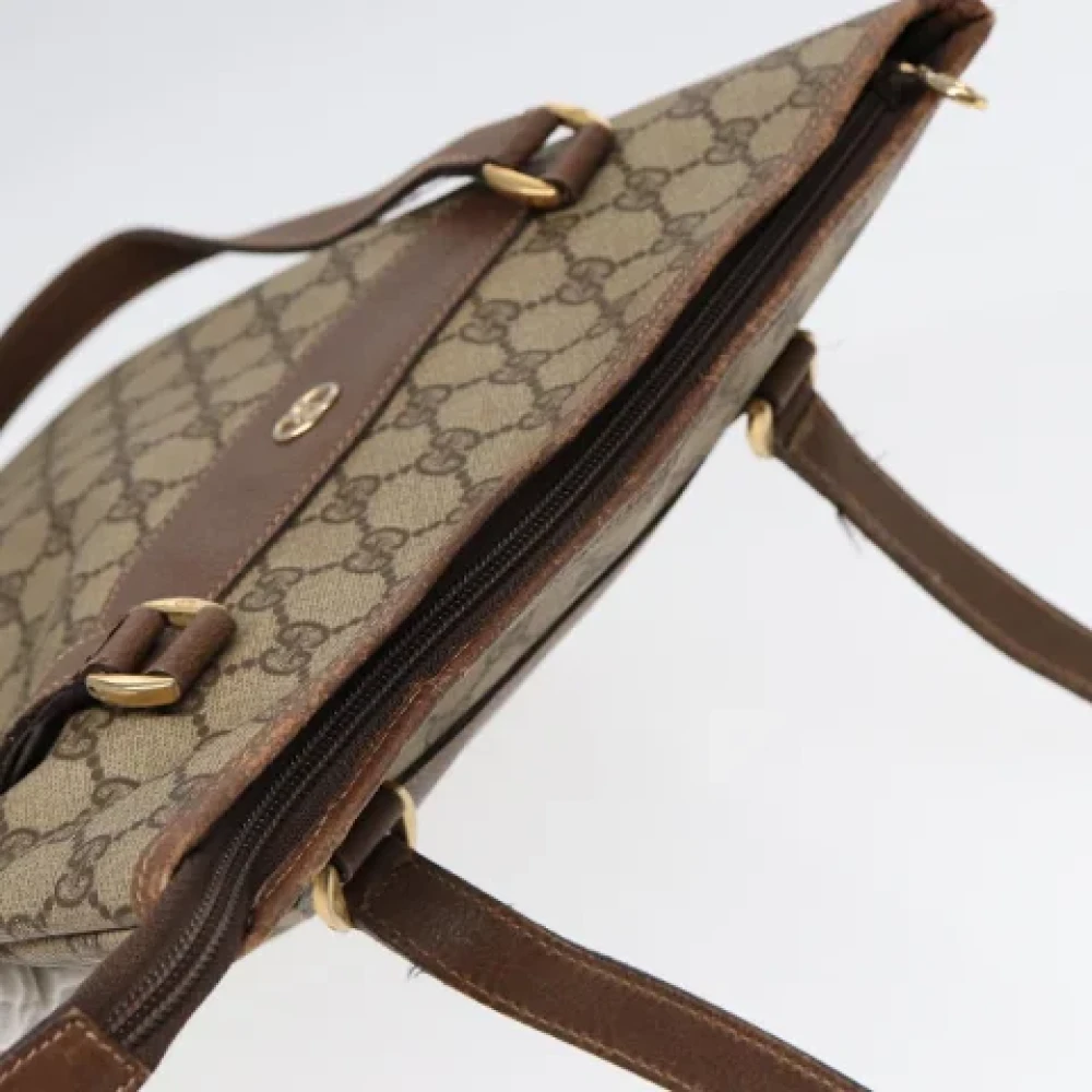 Gucci Vintage Pre-owned Leather totes Beige Dames