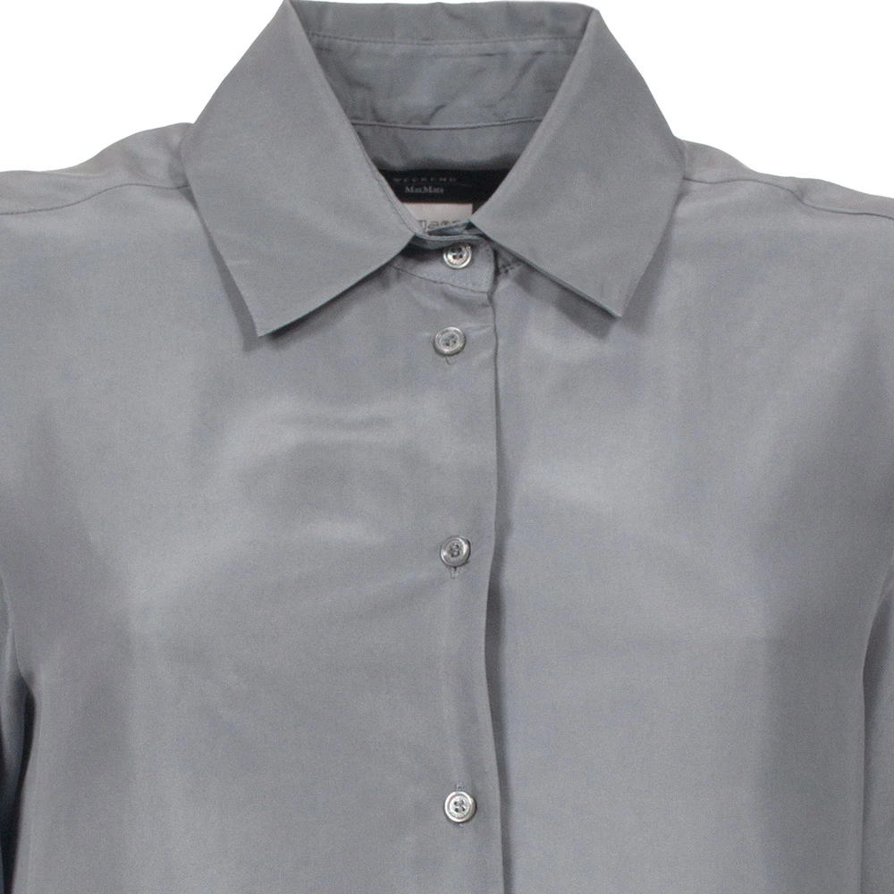 Max Mara Weekend Zijden gewassen overhemd Uitlopende stijl Gray Dames
