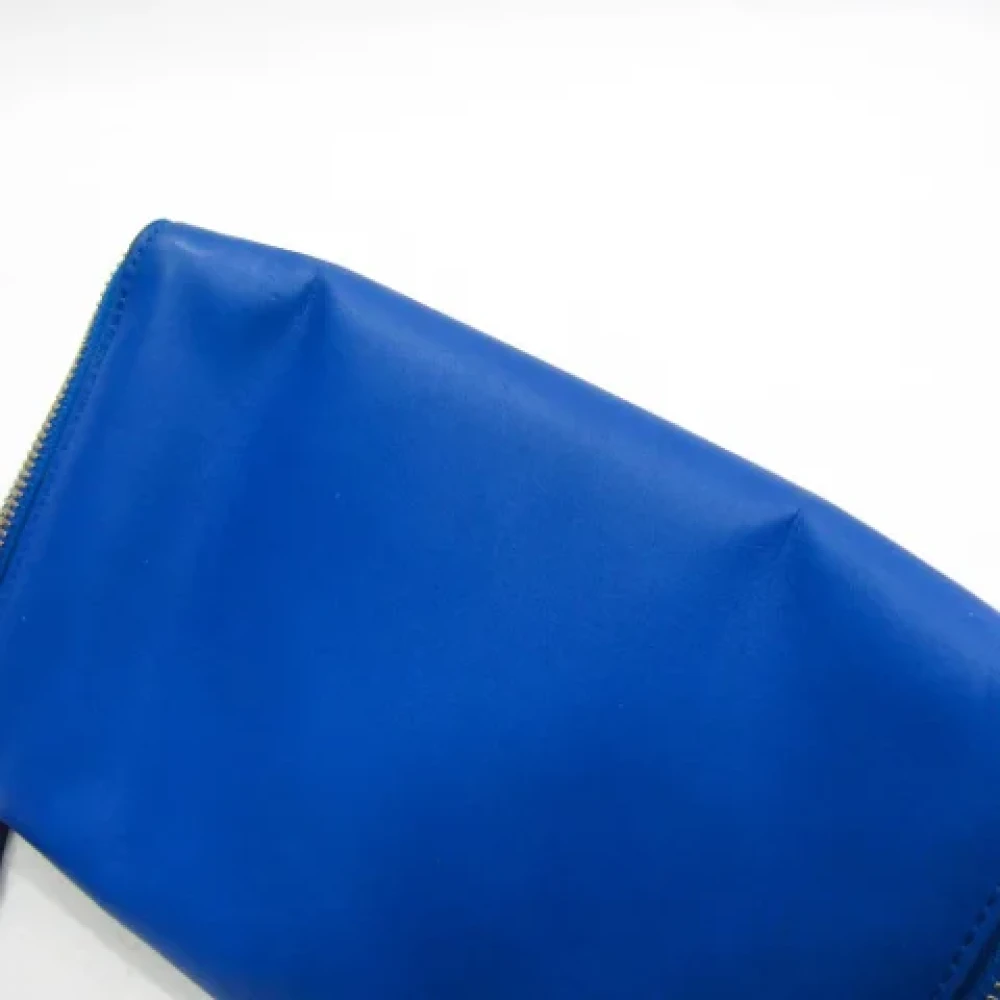 Bottega Veneta Vintage Pre-owned Leather clutches Blue Dames