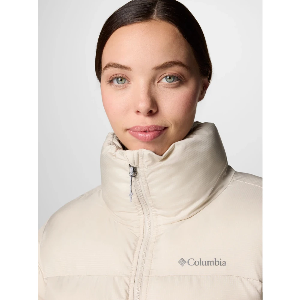Columbia Moderne Cropped Pufferjas voor Vrouwen White Dames