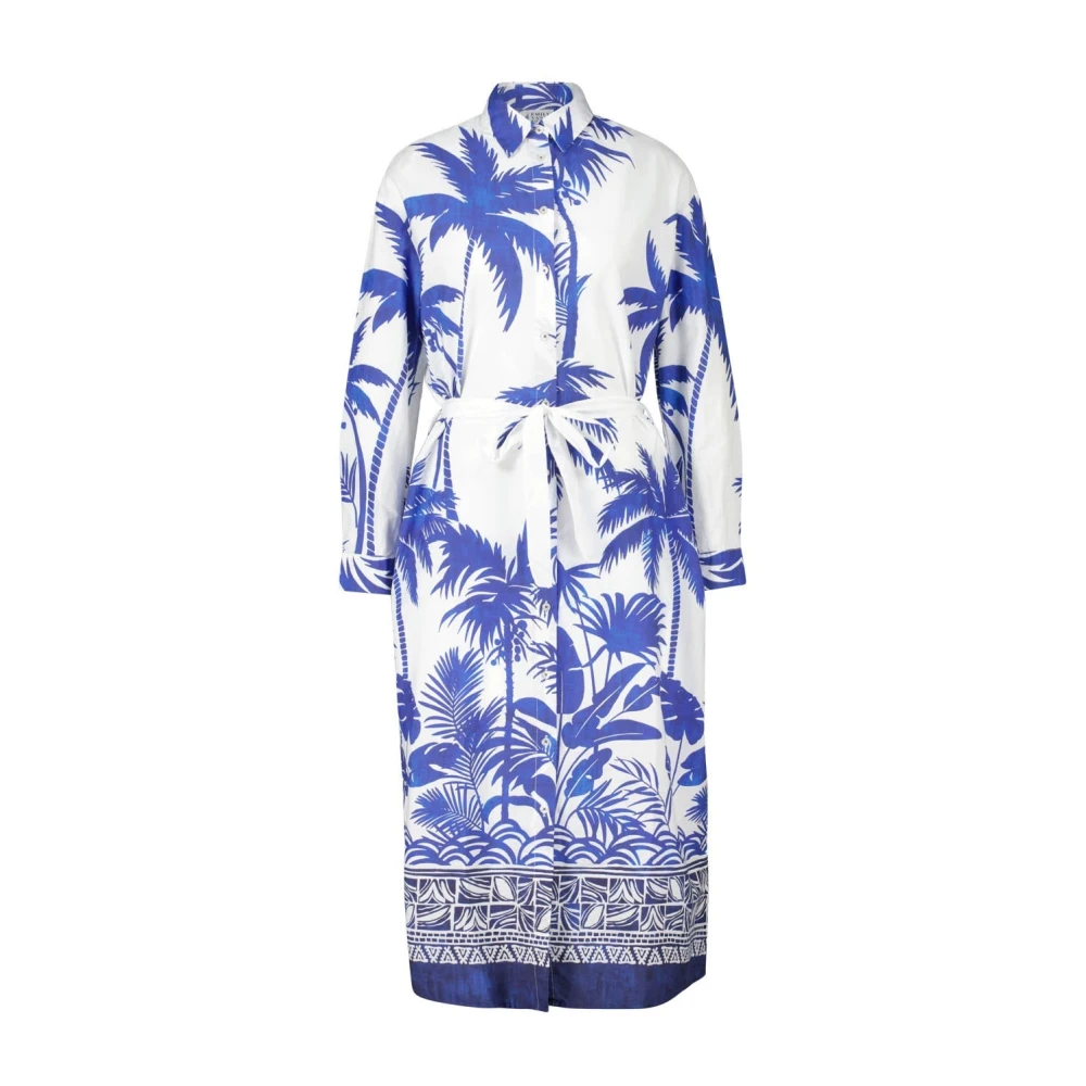 Emily Van den Bergh Elegante Overhemdjurk met Afneembare Onderjurk Multicolor Dames
