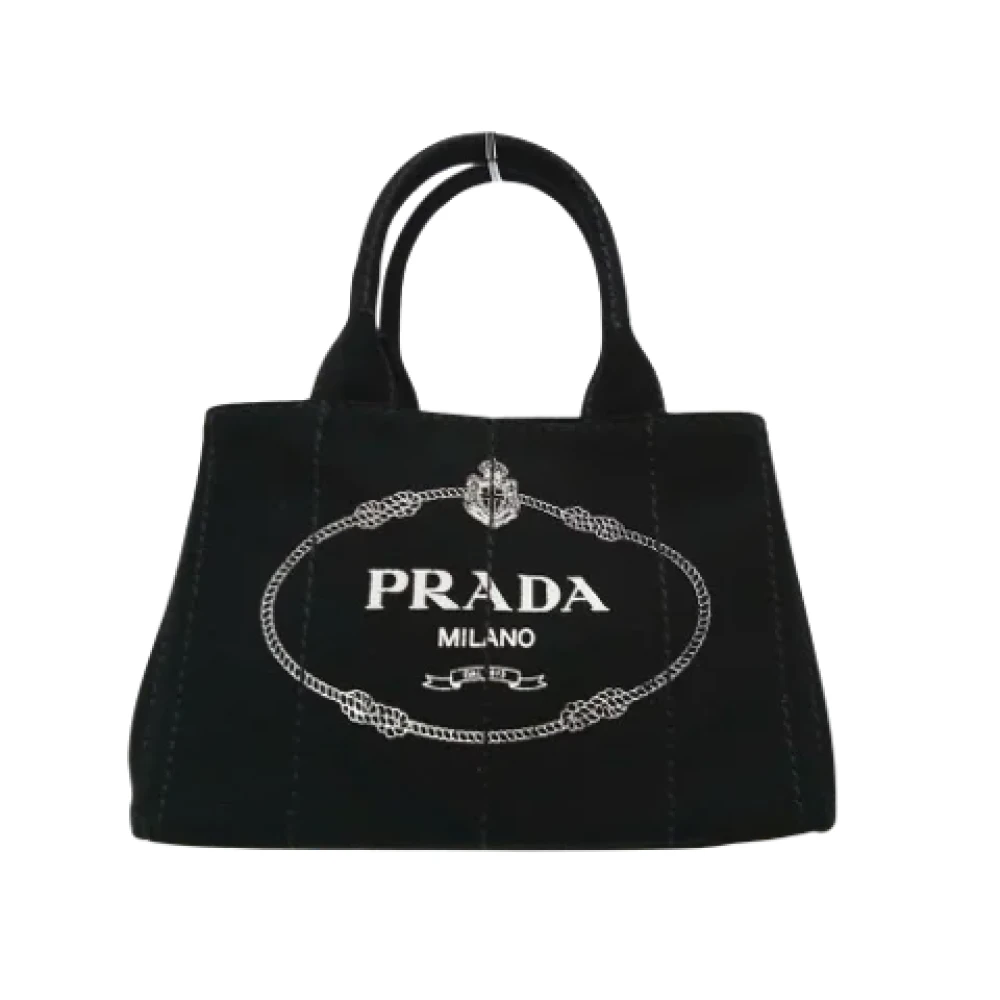 Prada Vintage Pre-owned Canvas totes Black Dames