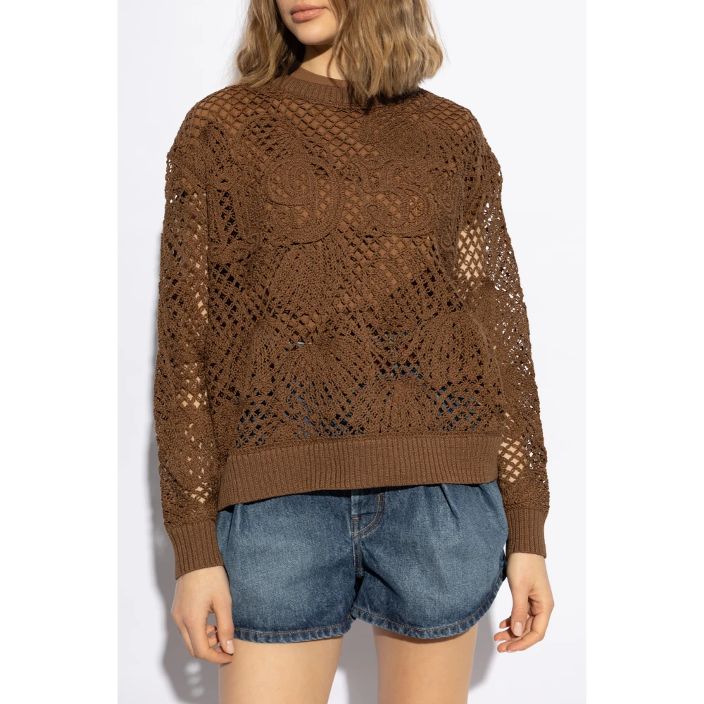 Max Mara Sweater Farea Brown Dames