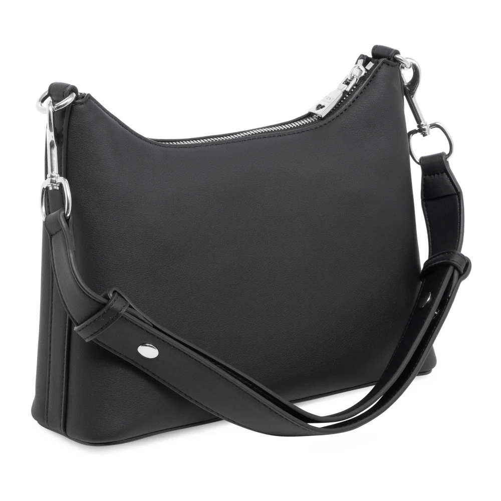 Love Moschino Stijlvolle Lettering Hobo Tas Black Dames