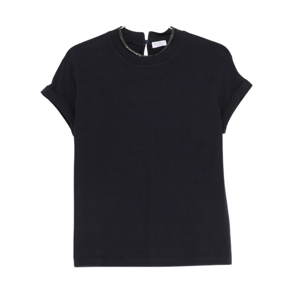 Brunello Cucinelli Blue T-Shirts And Polos - Female - T-Shirts - L - Tops