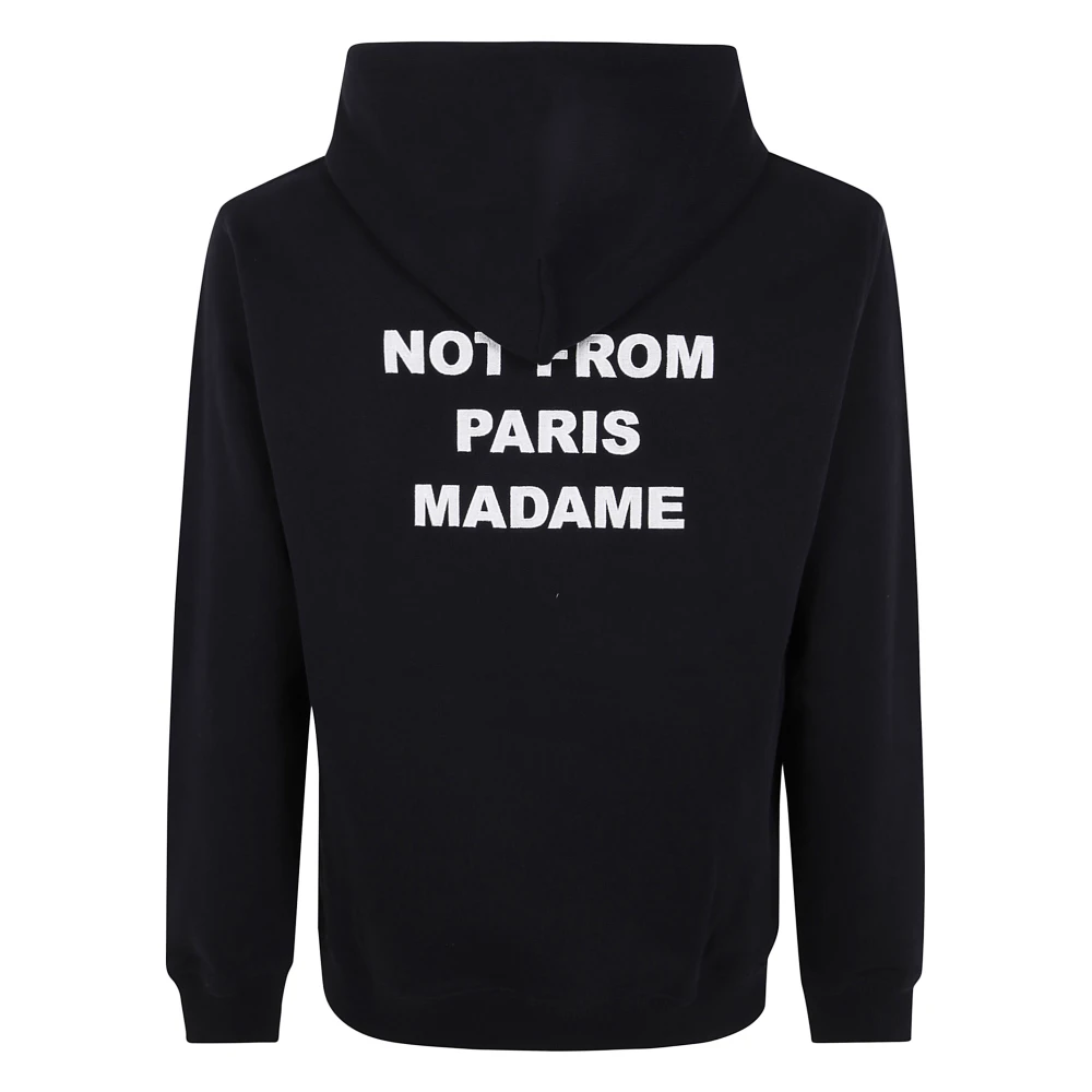 Drole de Monsieur Zwarte Slogan Hoodie Black Heren