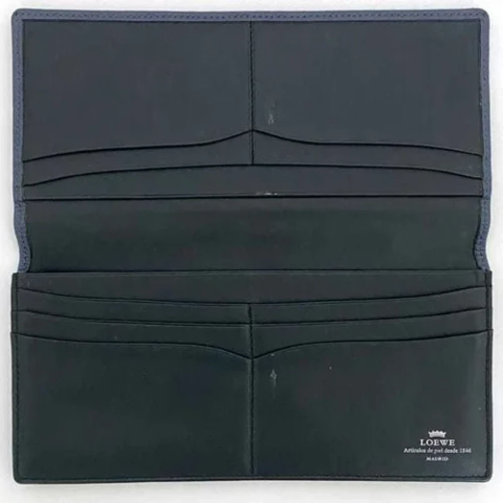 Loewe Pre-owned Leather wallets Blue Dames