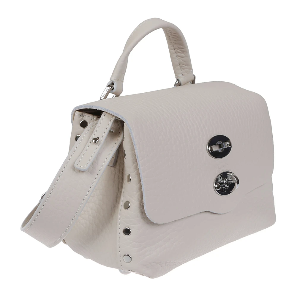 Zanellato Witte leren luiertas met draaislot White Dames