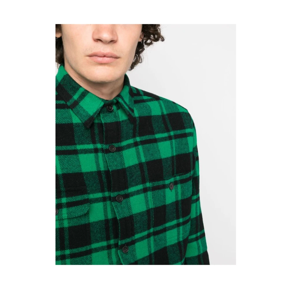 Ralph Lauren Geruite Flanellen Overhemd Green Heren