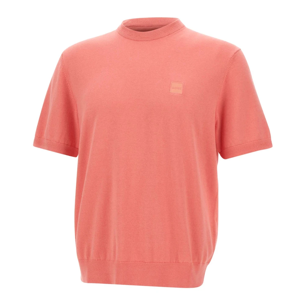 Hugo Men's Pink Kanacho Jumper - Round-Neck Knitwear - 2XL - Knitwear