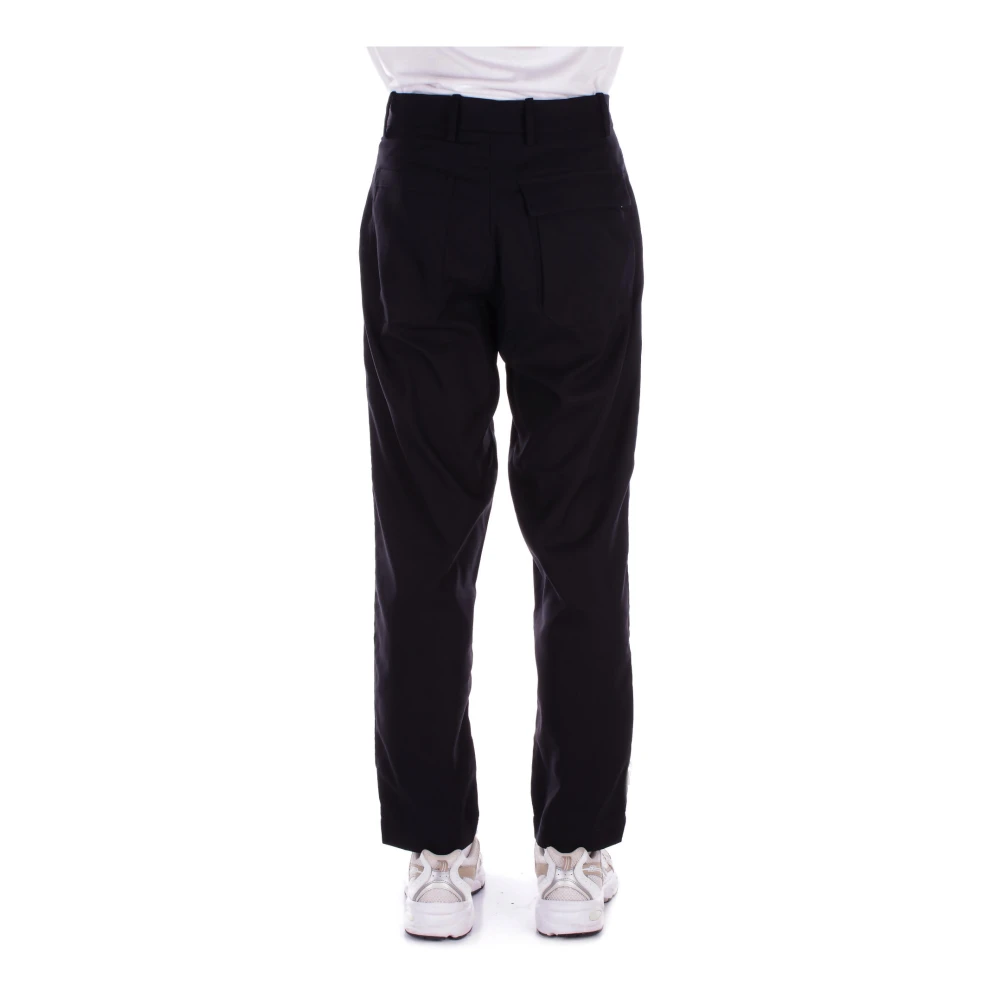 C.P. Company Zwarte Metropolis Broek Logo Zijzakken Black Heren