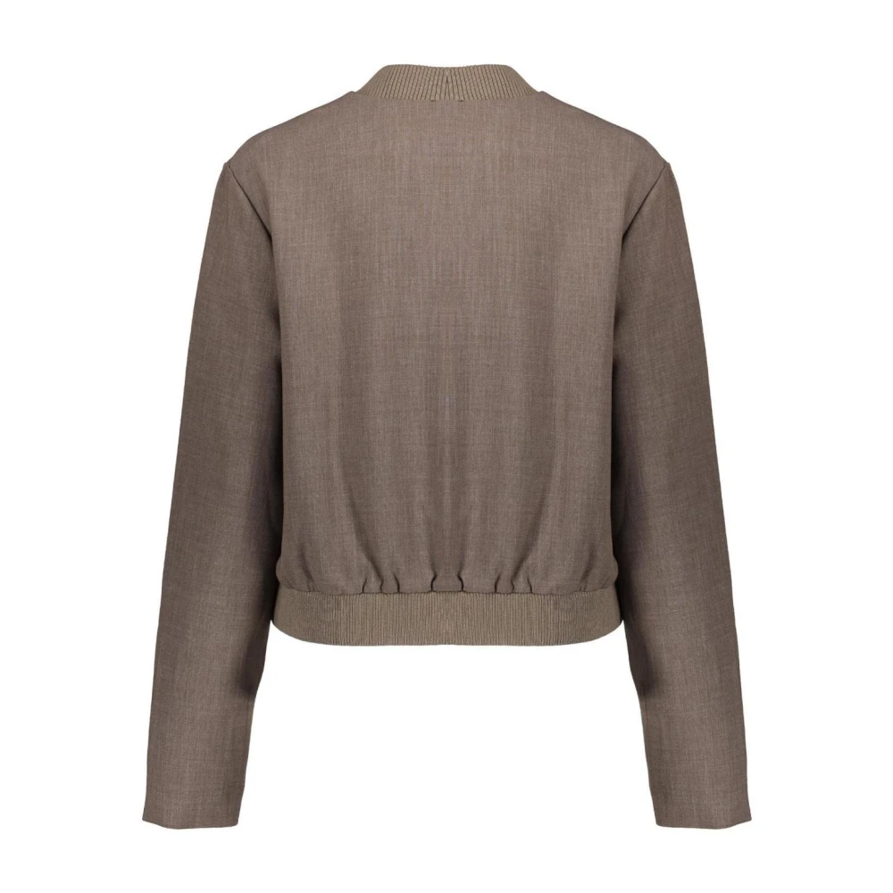 Geisha Bomber Kraag Vest Jas Taupe Beige Dames