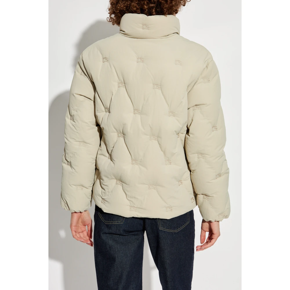 Burberry Gewatteerde jas met opstaande kraag Gray Dames