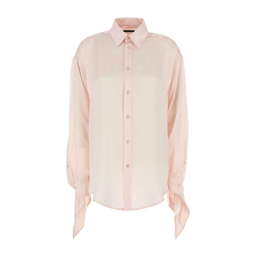 Balenciaga Women's Pink Knotted Cuff Blouse - Shirts - S - Blouses & Shirts