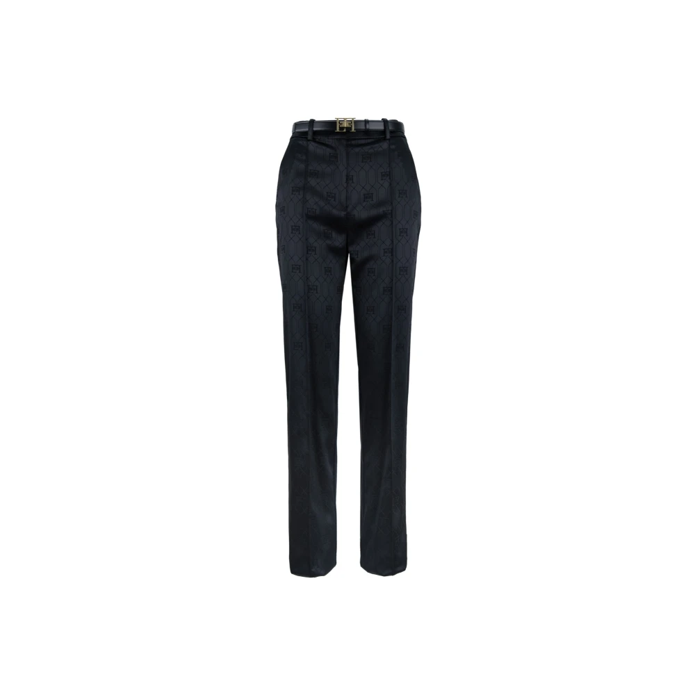 Elisabetta Franchi Rits Haak Damesbroek Black Dames
