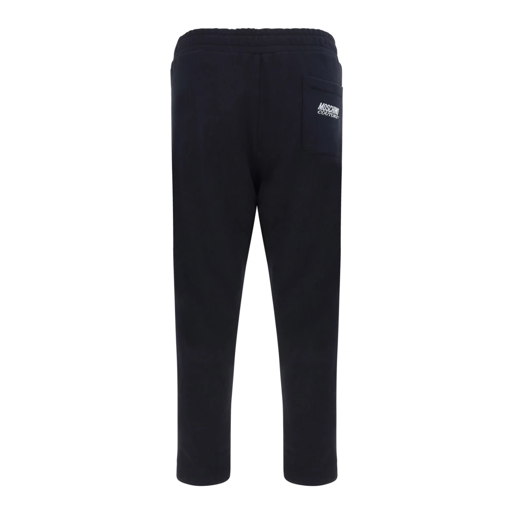 Moschino Zwarte Katoenen Regular Fit Broek Black Heren