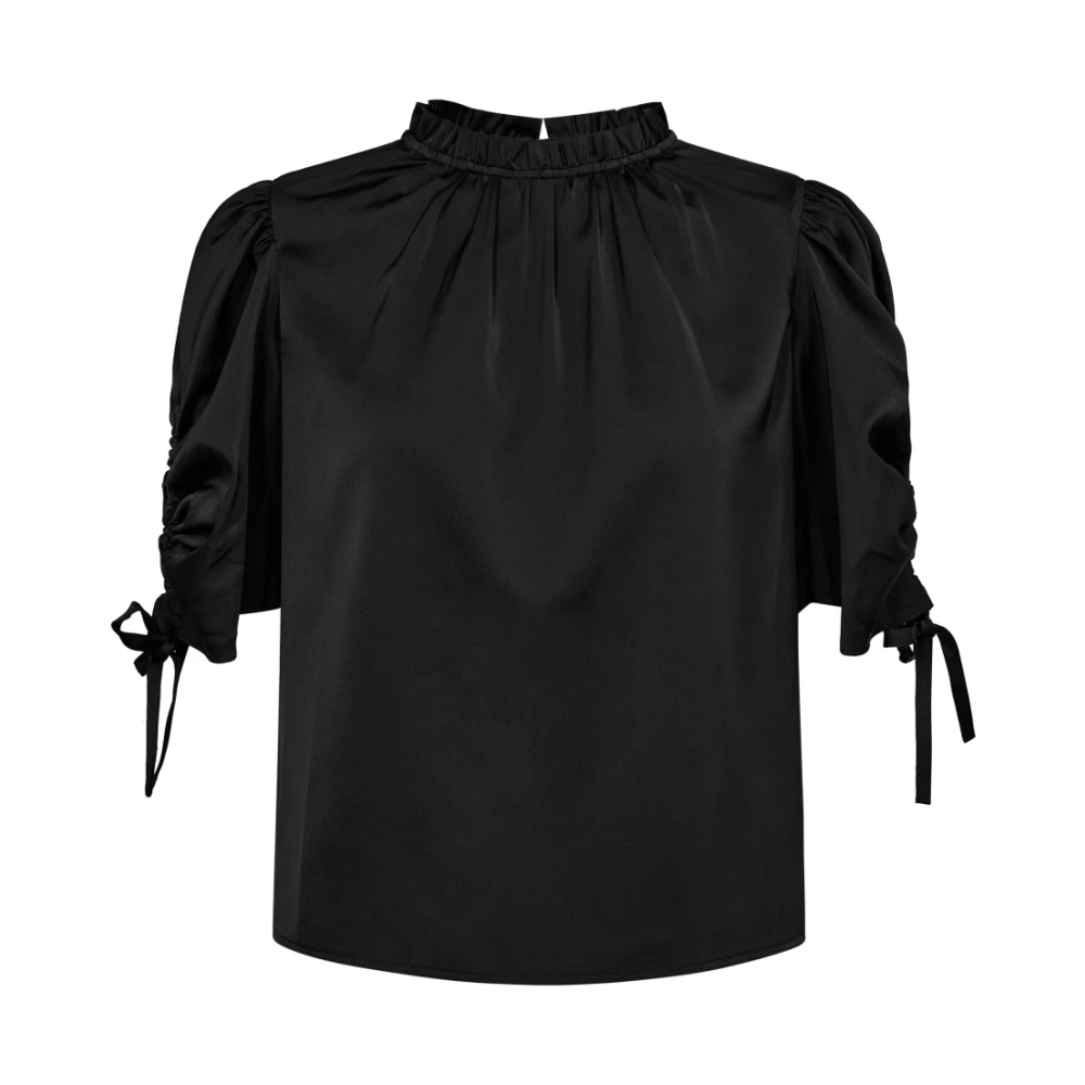 Co'Couture Pofmouw Feestblouse Topper Black Dames