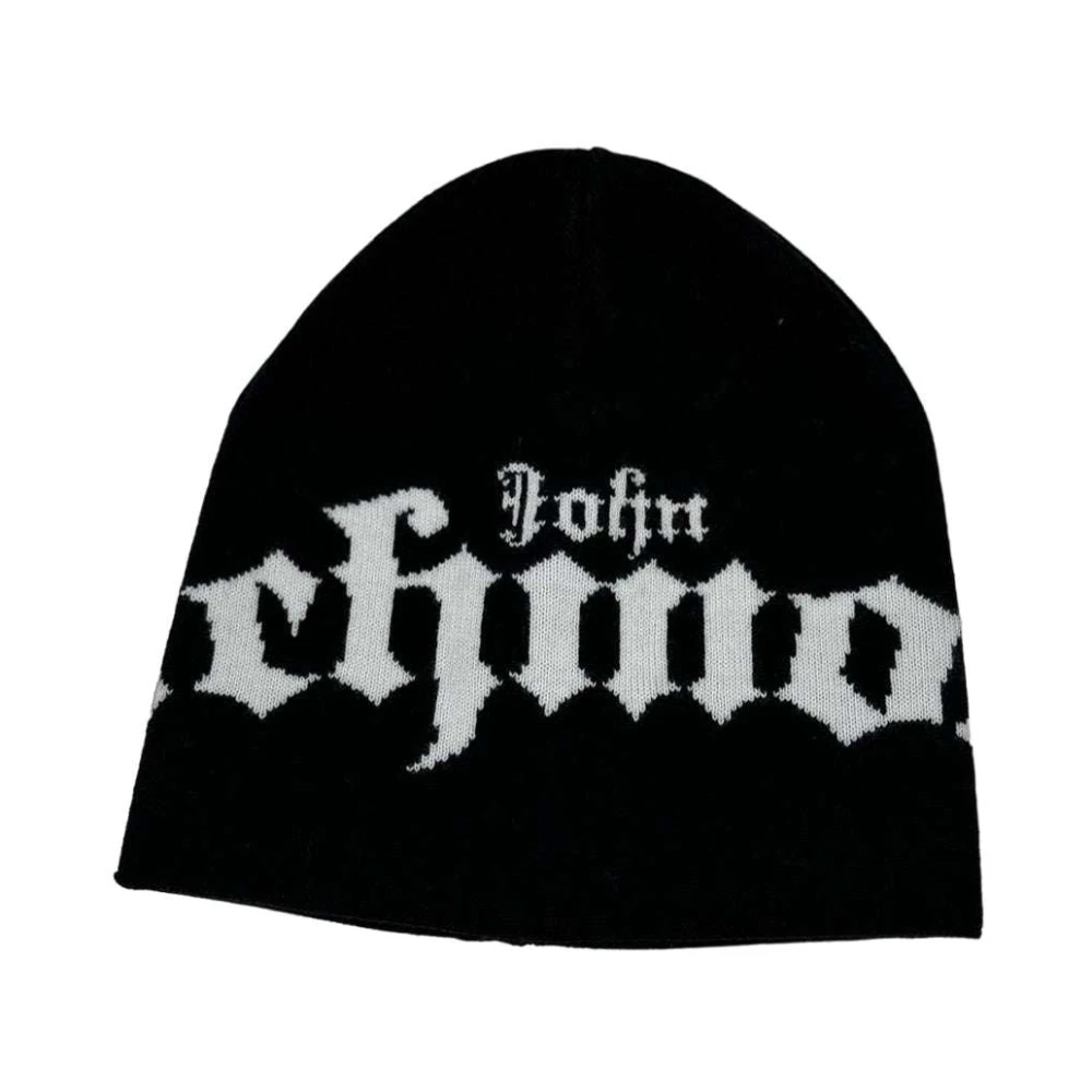 John Richmond Gebreide muts met logo Black Unisex
