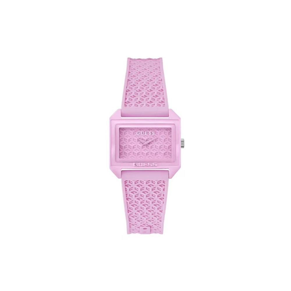 Guess Women's Pink Watches, One Size, Synthetic Strap Dress Watch