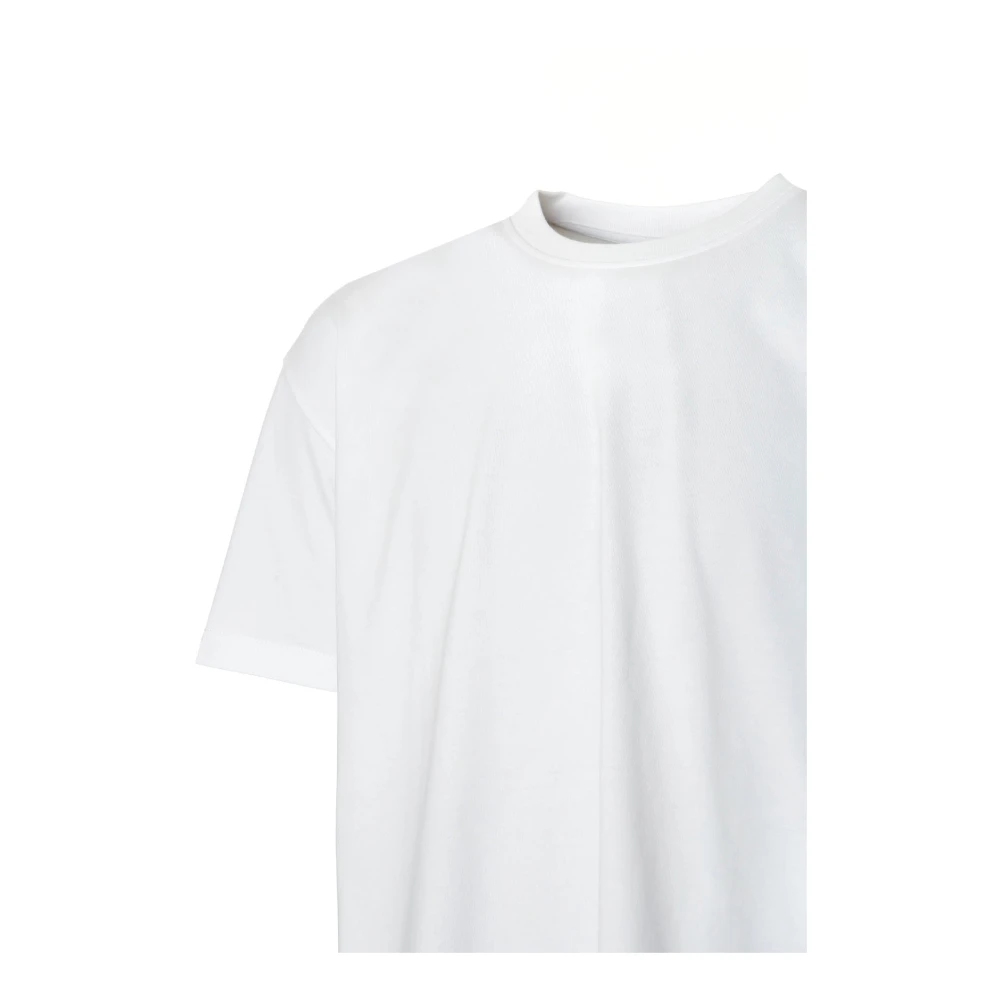 Samsøe T-shirt met geribbelde hals en relaxte pasvorm White Heren