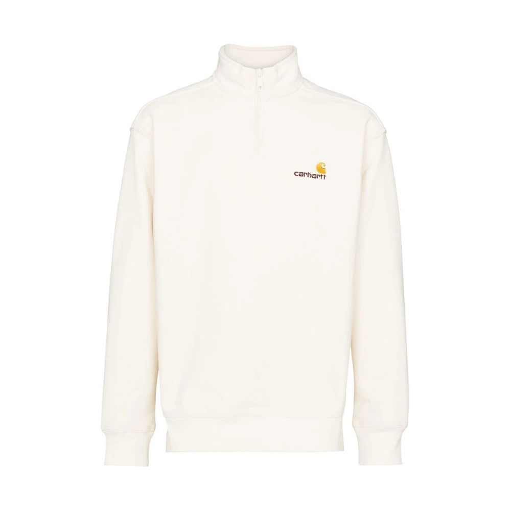 Carhartt Wip Amerikansk Script Half Zip Pullover Beige, Herr