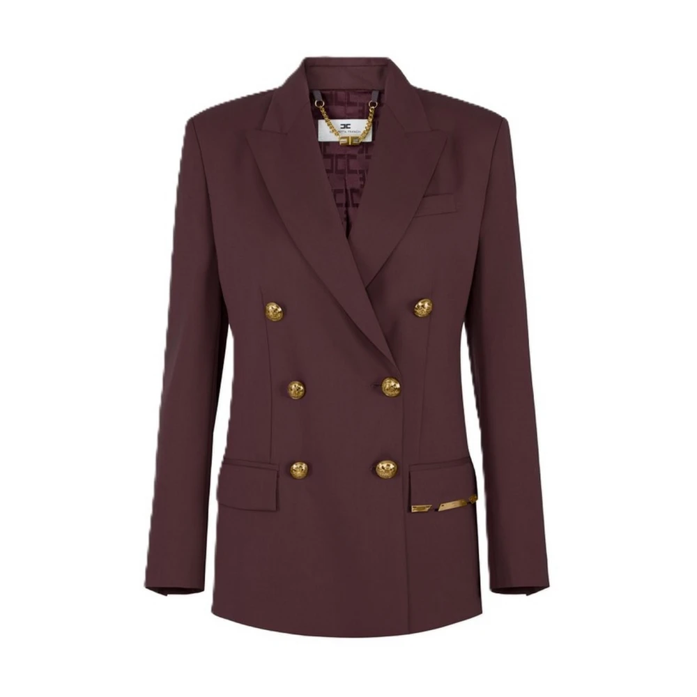 Elisabetta Franchi Women's Brown Blazers, Xs, Giacca Blazer