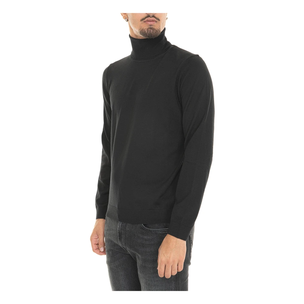 Boss Musso-P Turtleneck Pullover Black Heren