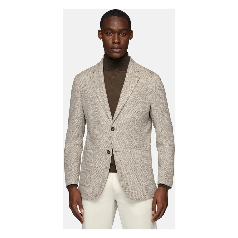 Boggi Milano Jas van zuivere wol Beige Heren