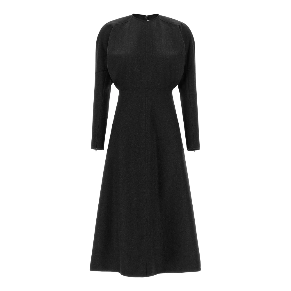 Victoria Beckham Gray Midi Dress - Female - Midi Dresses - S - Dresses