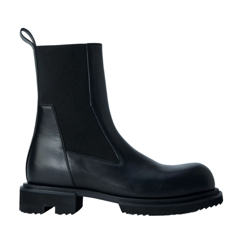 Rick Owens Black Chelsea Boots, Male, 6 Uk, Beatle Gabe Boots