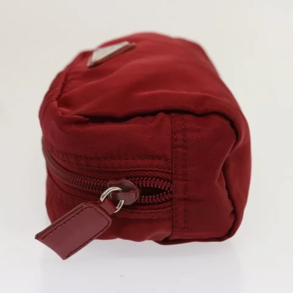 Prada Vintage Pre-owned Nylon pouches Red Dames
